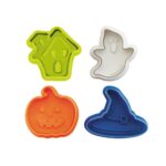 Emporte-Pièce avec Poussoir Halloween (4 pcs)