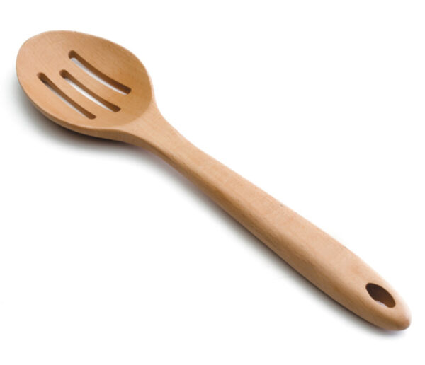 Cuillère Perforée en Bois de Hêtre 30 cm Lacor